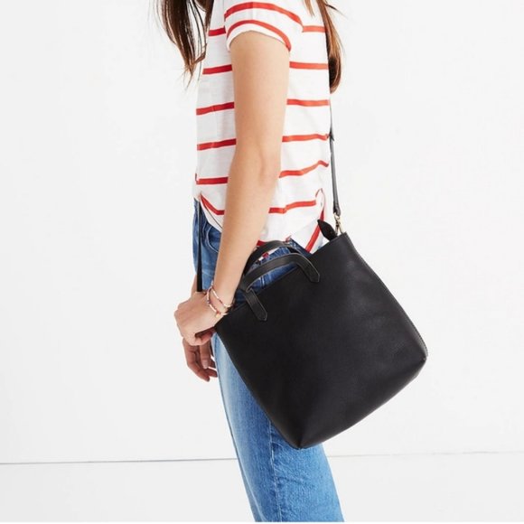 Madewell Handbags - Madewell black leather Zip-Top Transport Crossbody